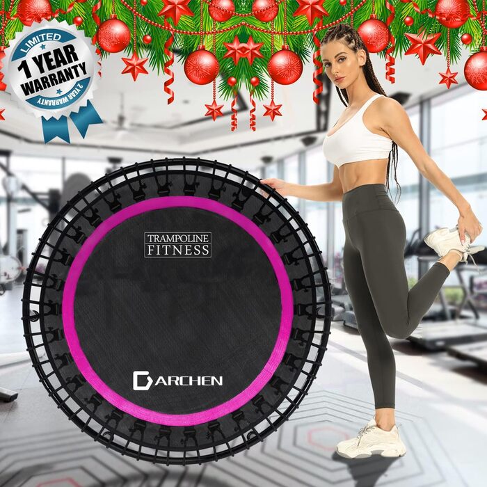 Трамплін для фітнесу DARCHEN 450F рожевий без ручки – для дому та занять спортом