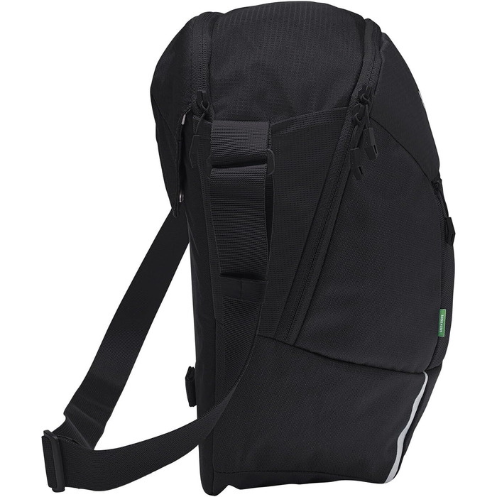 Месенджер-сумка VAUDE Cycle Messenger L для велосипеда, 20 л, чорна, з дощовиком, універсальний розмір