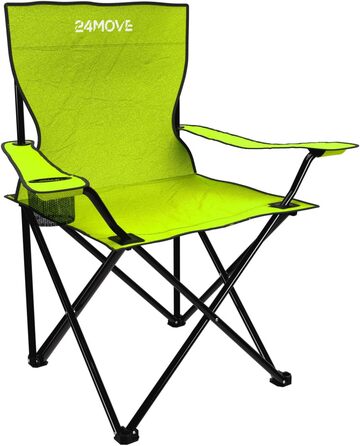 Складний стілець 24MOVE® для риболовлі, кемпінгу та відпочинку на природі - рибальський стілець, туристичний стілець, садова меблі, зелений