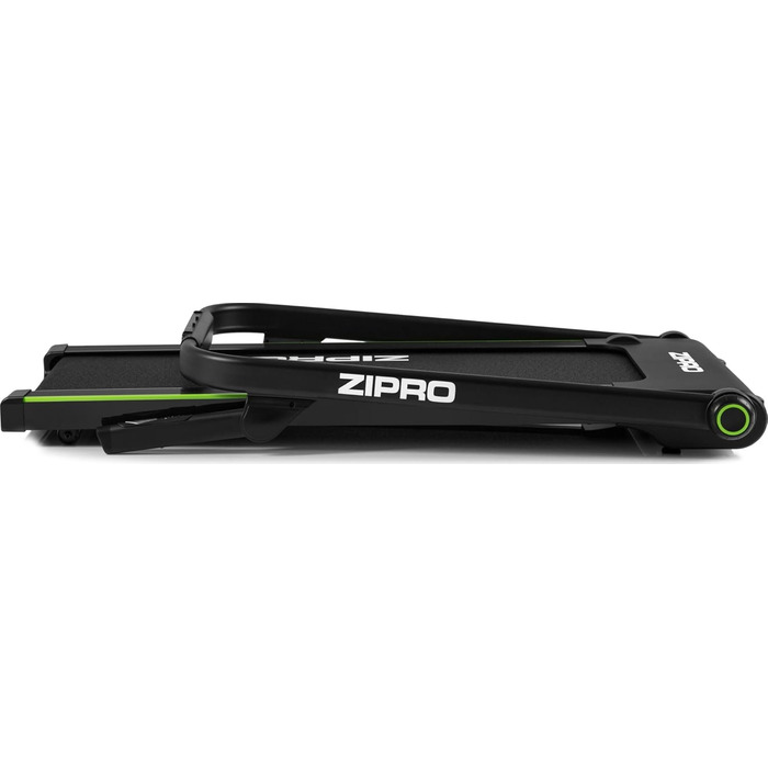 Бігова доріжка ZIPRO Jogger для дому, електрична, складана, LED-дисплей, вимірювання пульсу, 12 програм тренувань, тримач для смартфона, колеса для транспортування, мотор 1,5 к.с., швидкість 1-16 км/год