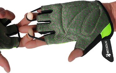 Велосипедні рукавички Radsport Kurz - короткі велорукавички для їзди по пересіченій місцевості (MTB), літні рукавички для жінок та чоловіків, білі (XXL, зелені)