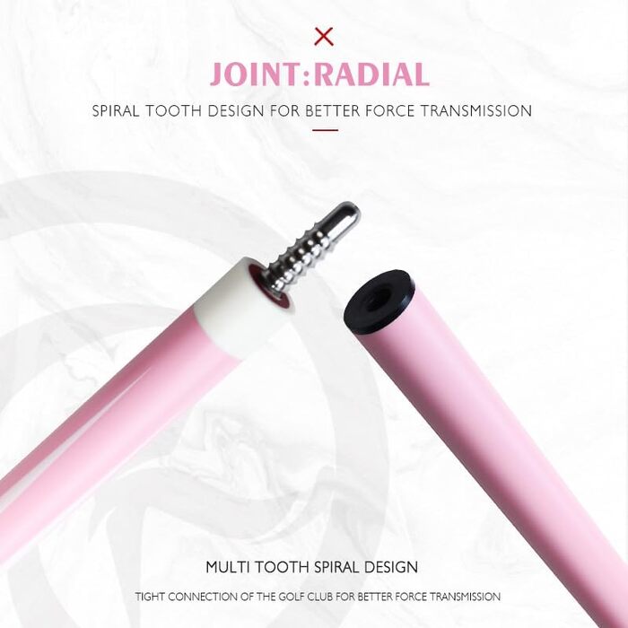 Професійний бильрд для жінок у рожевому кольорі, з шкіряною та карбоновою ручкою, діаметр кінчика 12,4 мм, для аматорів та професіоналів