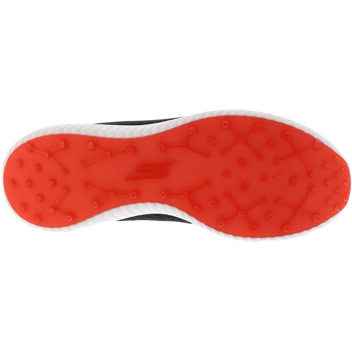 Чоловічі гольф-туфлі Skechers Elite 5 Range Relaxed Fit, водонепроникні, без шипів (40 EU, чорний/червоний)