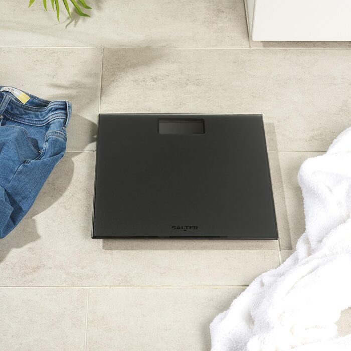 Електронна вага для ванної Salter Frosted Matt, 180 кг, LCD дисплей, точне вимірювання, батарейка в комплекті
