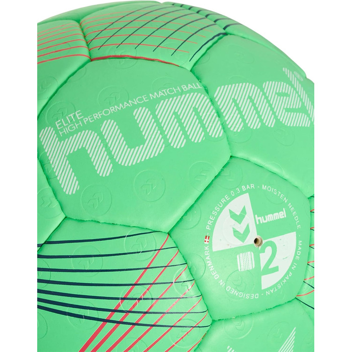 Гандбольний м’яч hummel Elite для дорослих, розмір 2, зелено-біло-червоний