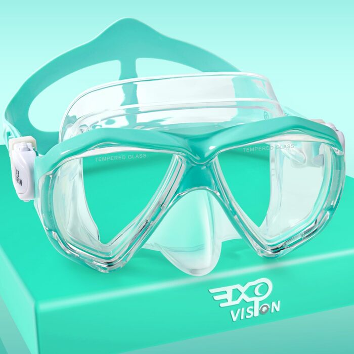 Дитячі окуляри для плавання Kinder Taucherbrille 180° Anti-Fog. Маска для снорклінгу з загартованим склом та захистом носа для хлопчиків та дівчаток 4-15 років