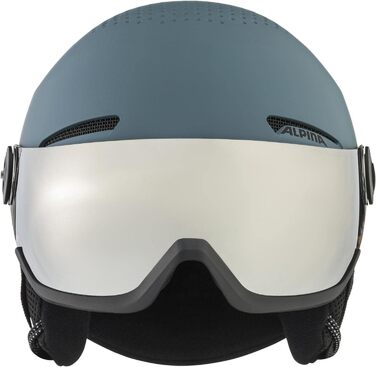 Чоловічий лижний шолом Alpina Arber Visor Q-Lite, жорсткий корпус, синій, розмір 54-58