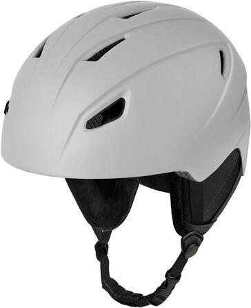 Шолом гірськолижний чоловічий, сірий, з вентиляцією, полікарбонат, захист від ударів, унісекс, розмір L