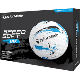 Гольф-м'яч TaylorMade Tm24 Speedsoft, 12 шт, білий/синій