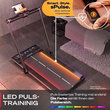 Біговий тренажер Sportstech sWalk Plus – складний, Bluetooth, LED дисплей, змащення, швидкість до 12 км/год