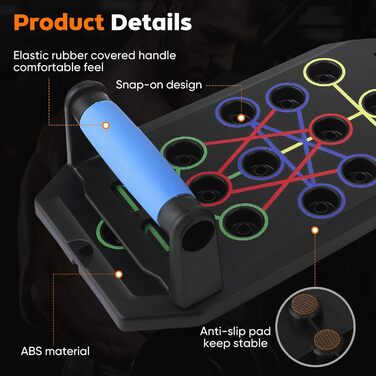 Тренажер для віджимань Push Up Board — багатофункціональна дошка для прокачування грудей та рук з таймером-лічильником, обладнання для калістеніки та фітнесу вдома