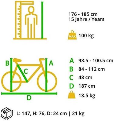 Гірський велосипед BIKESTAR Hardtail алюмінієвий, 21 швидкість Shimano, дискові гальма, колеса 29 дюймів, рама 19'' зелено-червоний