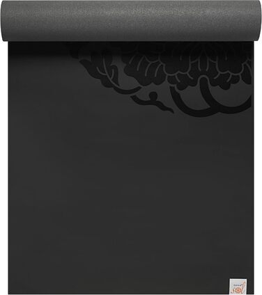 Килимок для йоги Gaiam Sol Dry-Grip для гарячої йоги та інтенсивних тренувань, 78' x 26' x 5 мм, чорний (XL)