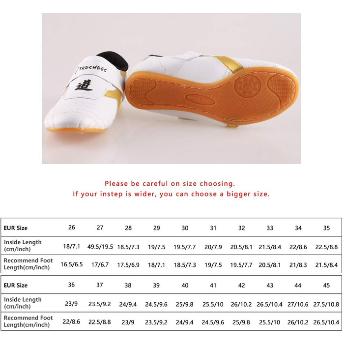 Взуття для Таеквондо Wakects: спортивні кросівки для Кунг-Фу, Тай-Чи, Таеквондо. Дитяче та доросле. Білий колір.