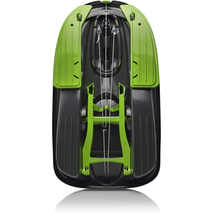 Гізмо Райдерс - двомісний санки для катання на снігу з диференціальним керуванням та низьким гальмом, Stratos Mystic Green