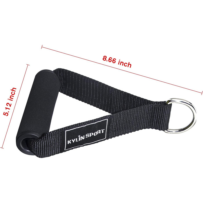 Набір для фітнесу KYLIN SPORT: тренажерні гумки, ручки, фітнес-петля, карабін, силіконовий хват (чорний)