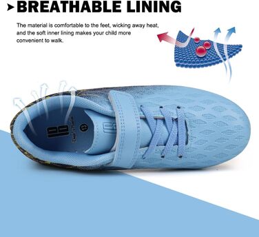 Дитячі футбольні бутси JABASIC Firm Ground для хлопчиків та дівчаток (30 EU, блакитний, темно-синій)