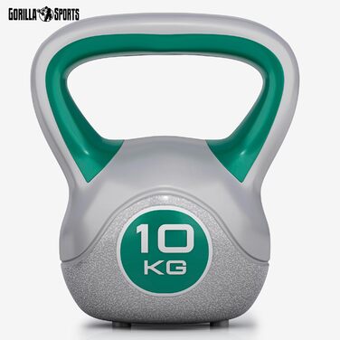 Кетлбел гиря GORILLA SPORTS 2-20 кг, пластикова, одинична/набір, з/без підставки