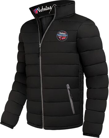 Чоловіча куртка Nebulus TAMMES, тепла зимова куртка, чорна XL