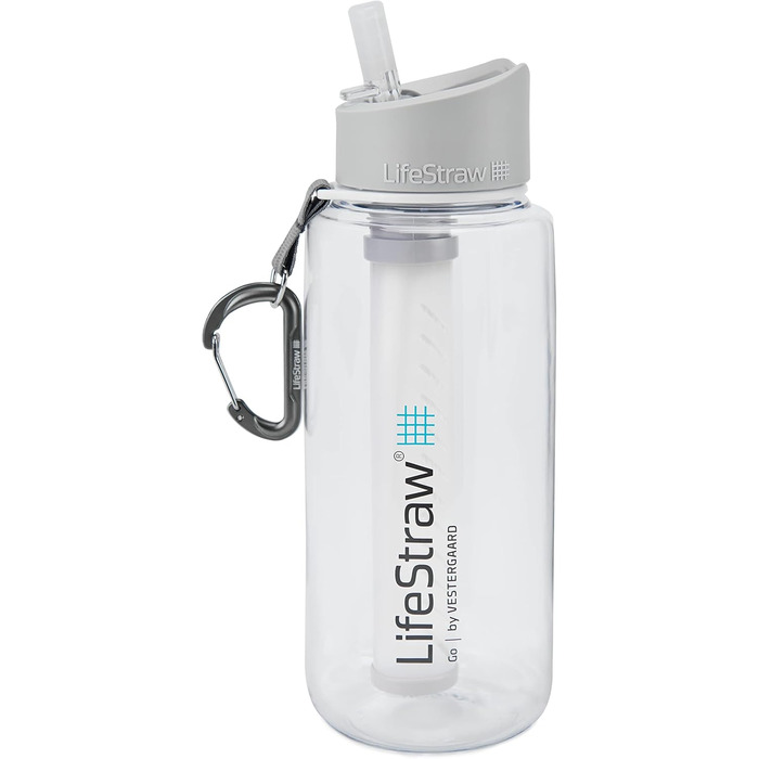 Пляшка-фільтр LifeStraw 1 л, пластикова, 2-ступенева, прозора
