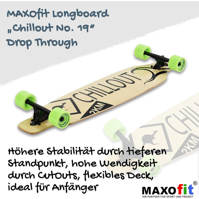 Лонгборд MAXOfit з клену/бамбуку для початківців та досвідчених, різні дизайни