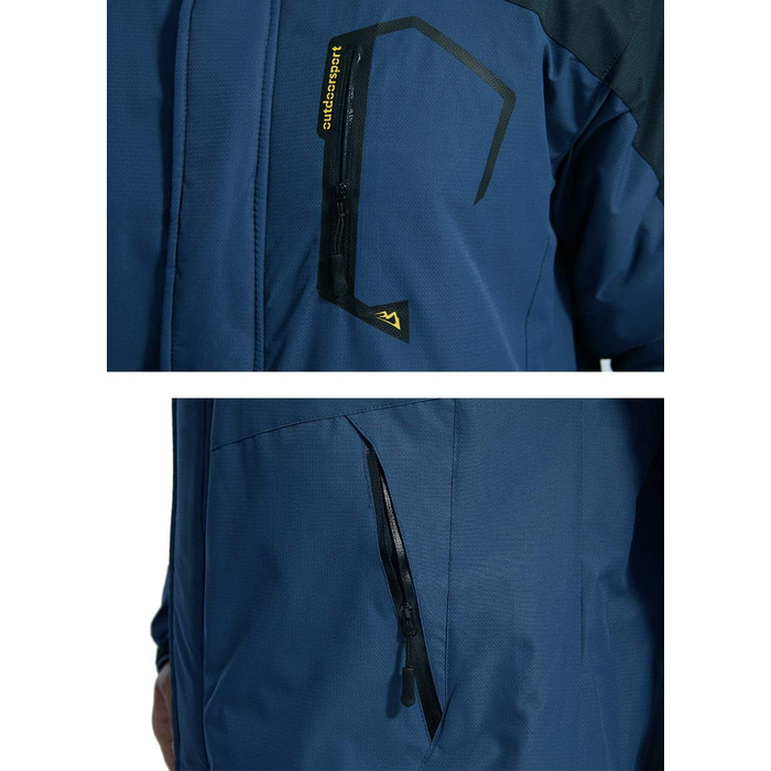 Чоловіча зимова куртка EKLENTSON: водонепроникна, вітронепроникна, з підкладкою, для туризму та активного відпочинку, 4 кишені, червона