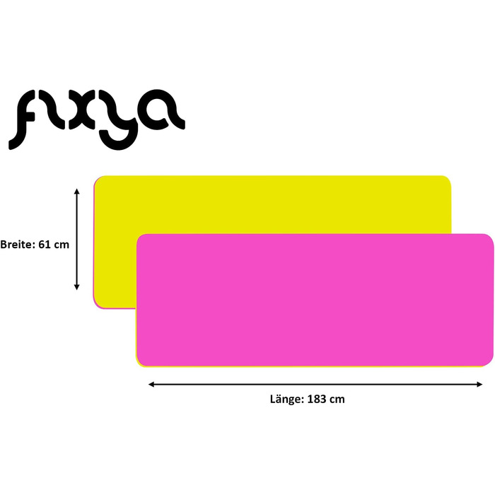 Преміум килимок FLXYA для фітнесу, йоги та пілатесу, TPE, 183x61x0,6 см, рожево-жовтий, не містить фталатів, нековзкий, з ременем для перенесення
