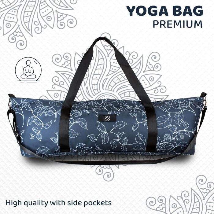Сумка для йоги Doja Barcelona XXL - міцна та простора для килимка та аксесуарів. З ручками, плечовим ременем, кишенями. Ідеальна для йоги, жінок, повсякденного використання