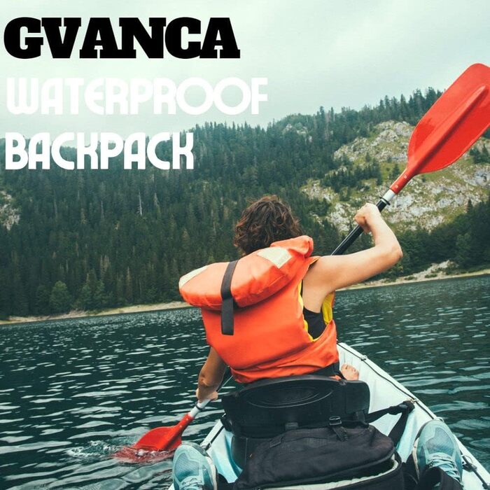 Водонепроникний рюкзак GVANCA Dry Bag 35 л (Чорний) для каякінгу, SUP, водних видів спорту