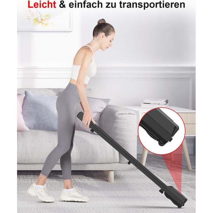 Walking Pad Laufpad - Біговий килимок для дому (Gehband Walkpad) чорного кольору