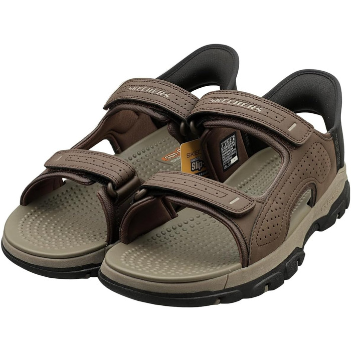Сандалі чоловічі Skechers Tresmen Reece спортивні 43 EU шоколадного кольору синтетика