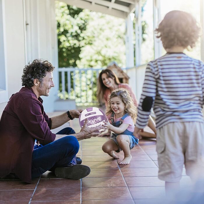 Волейбольні м'ячі PIXUYE, розмір 5, м'які для пляжу та гри, для дітей та дорослих, фіолетовий