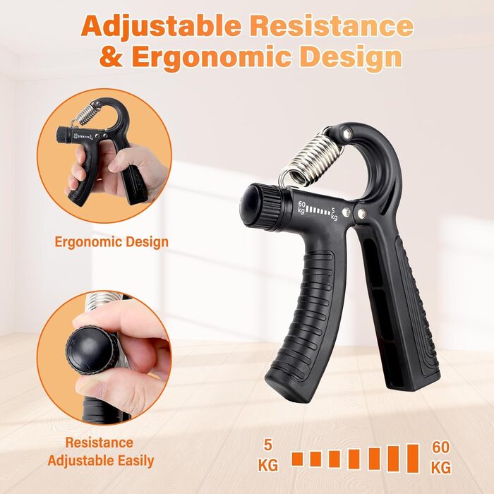 Набір гантелей регульовані, 11 кг/24.5 кг, 2 шт. з неслизьким грифом, швидке регулювання ваги, чорний колір