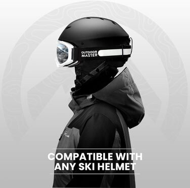 Окуляри для сноуборду та гірських лиж OutdoorMaster OTG - захист від УФ-променів, універсальна модель для чоловіків, жінок та підлітків