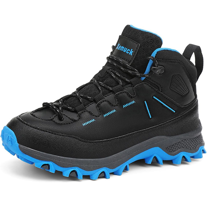 Дитячі трекінгові черевики Kinder: зручні та універсальні для активного відпочинку (EU 30-39, чорно-синій)