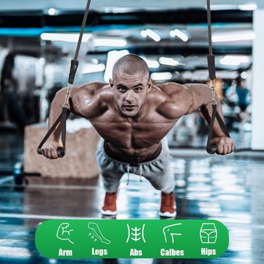 Еластичні гумки WIKDAY для фітнесу: комплект з ручками, фіксатором для дверей та ремінцями для щиколоток. Ідеально для кросфіту, розтяжки та домашніх тренувань.