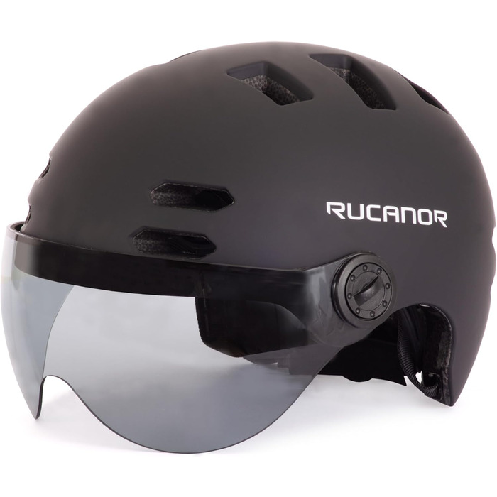 Велошолом Rucanor Sprint, регульований, легкий, чорний, сертифікат EN 1078/NTA 8776, розмір M/L, для велосипеда, спідпеделек, самоката