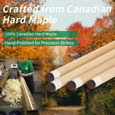 AKLOT Більярдний кий 58' (1.73 м) з канадського клена, 510-600г, з шкіряним наконечником 13 мм, 3D-поїлком та прецизійним з'єднанням, для гравців (зелений, 510г)