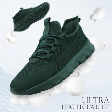 Кросівки для чоловіків: бігові, для ходьби, фітнесу, літні. Зелені, 49 EU