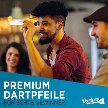 Електронний дартс DartPro [DAS ORIGINAL] - Професійна мішень з 6 дротиками, бездротова, 65 варіантів гри, Double IN/Double Out. Комплект з 12 дротиків