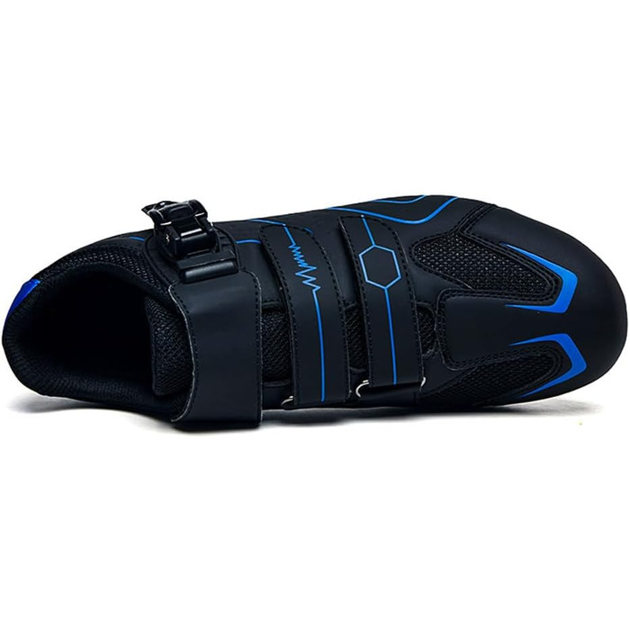 Велосипедні черевики для чоловіків та жінок, MTB, Mountainbike, кросівки, дихаючі, для активного відпочинку, сумісні з SPD, блакитні (46 EU)