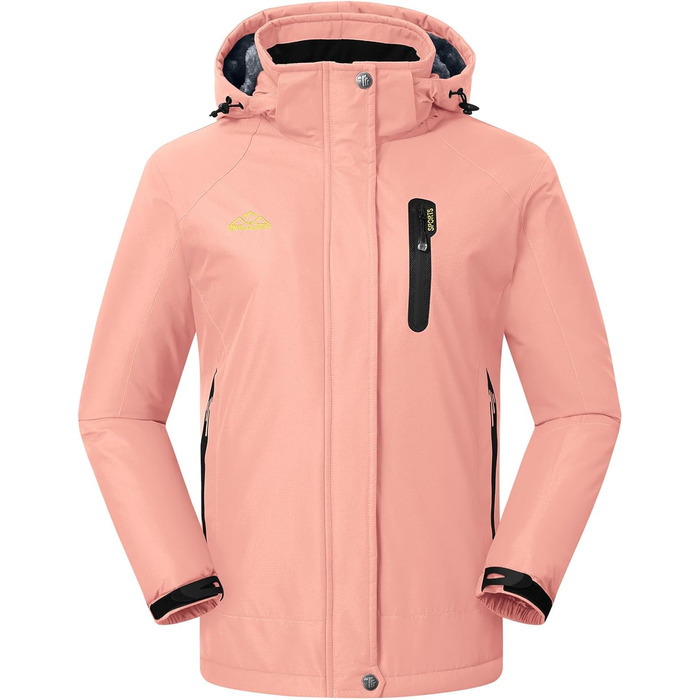 Жіноча зимова куртка Ysento: водонепроникна, тепла, на флісовій підкладці, для сноуборду та активного відпочинку, рожевого кольору, розмір L