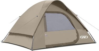 Сімейне намет UNP для 3 осіб, водонепроникний, вітростійкий, з захистом від дощу, простий у встановленні, портативний купольний намет для кемпінгу, 240 x 210 x 120 см (Хакі)