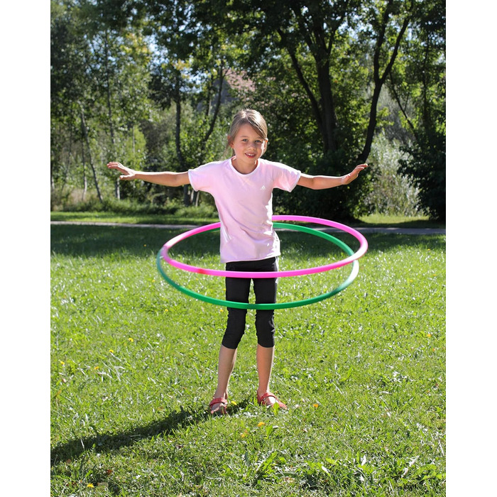 Обручі Hula-Hoop Betzold Sport, набір 6 шт, райдужні, для фітнесу та гімнастики, універсальний розмір, для дітей