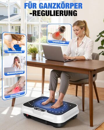 Віброплатформа для жінок HomeFitnessCode Mini - тренажер для дому для схуднення та м'язового розвитку, чорний