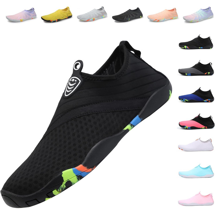 Чоловічі та жіночі аквашузи для плавання та відпочинку на воді, швидковисихаючі, легкі, дихаючі (40 EU, чорний)