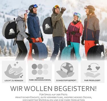 Чохол для лижних черевиків Rawstyle: рюкзак для лиж, черевиків, шолома, хард- та софт-боти, інлайни. Сірий, модель 3