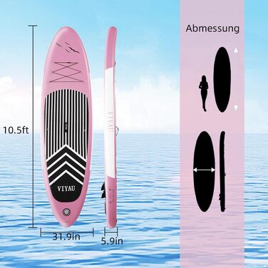 Надувний SUP Борд для SUPping, 2 місця, 200 кг, Рожевий