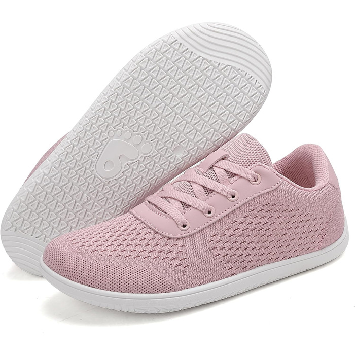 Кросівки для бігу Barfußschuhe: чоловічі та жіночі, зручні, дихаючі, з широкою передньою частиною, підошва не слизька (39 EU, Рожевий)