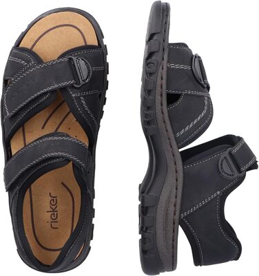 Чоловічі сандалії Rieker, розмір 42 EU, чорного кольору
